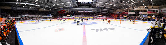 panoramabild över NKT arena invändigt