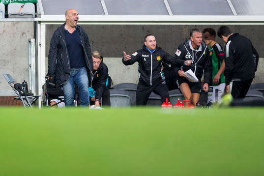 GAIS tränare Bosko Orovic reagerar på ett domslut
