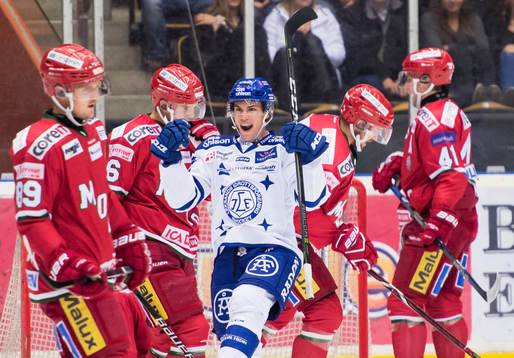 Leksands Oskar Lang jublar