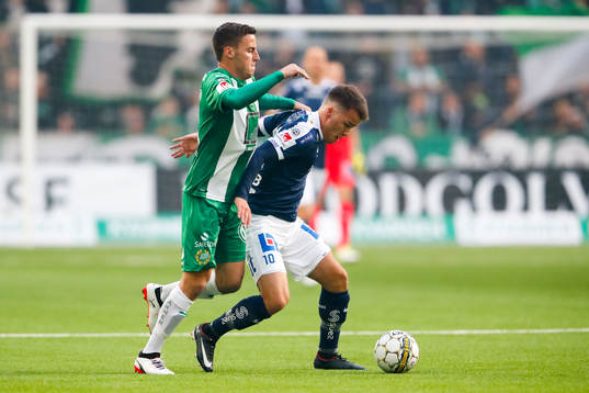 Hammarbys Jeppe Andersen och Norrköpings Simon Skrabb