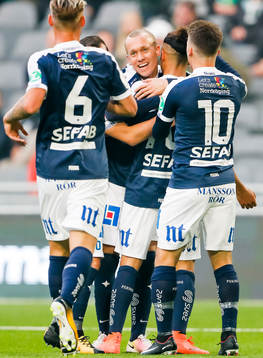 Norrköpings spelare jublar