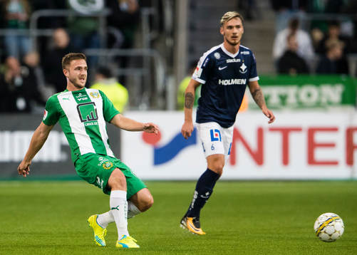 Hammarbys Mats Solheim och Norrköpings Linus Wahlqvist