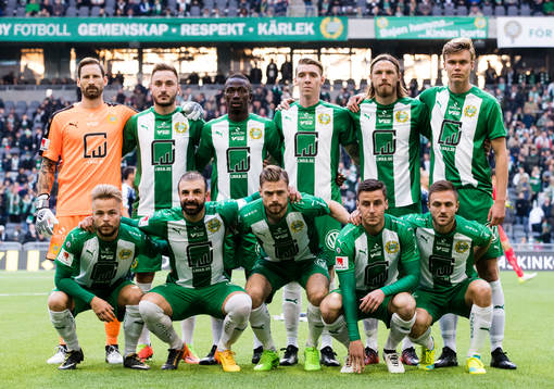 Hammarbys startelva innan fotbollsmatchen i Allsvenskan