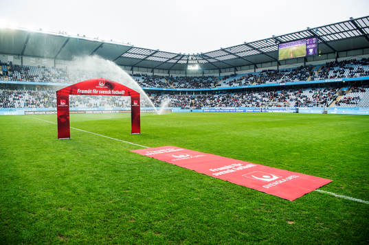 Swedbank stadion innan fotbollsmatchen i Allsvenskan mellan