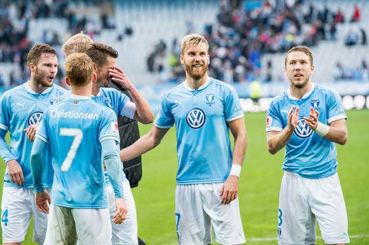 Malmö FFs Lasse Nielsen, Anders Christiansen, Markus