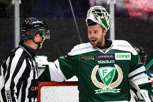 Färjestads målvakt Lars Haugen