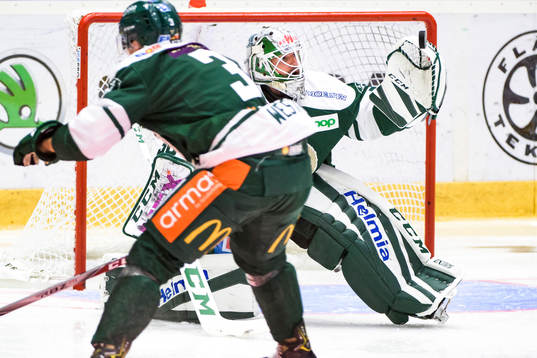Färjestads målvakt Lars Haugen