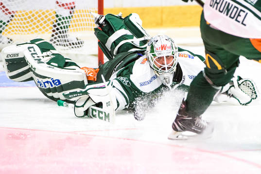 Färjestads målvakt Lars Haugen