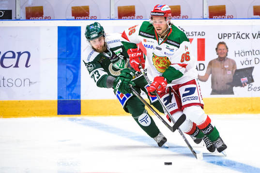 Färjestads Anton Grundel och Moras Mathias Bromé