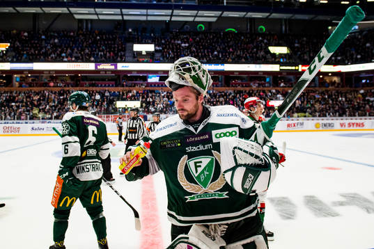 Färjestads målvakt Lars Haugen