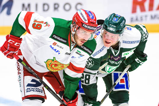 Moras John Persson och Färjestads Fabian Zetterlund