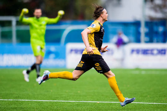Tobias Christensen of Start celebrates