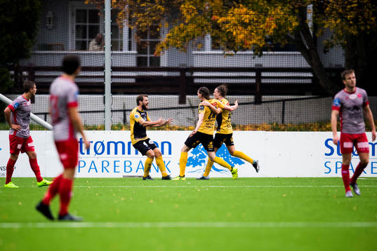 Kristjan Floki Finnbogason of Start celebrates with his