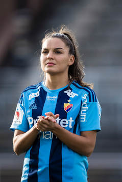Djurgårdens Johanna Rytting Kaneryd innan fotbollsmatchen