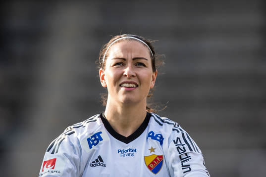 Djurgårdens målvakt Gudbjörg Gunnarsdottir innan