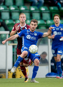 Djurgårdens Gustav Engvall och Sundsvalls Carlos Gracia