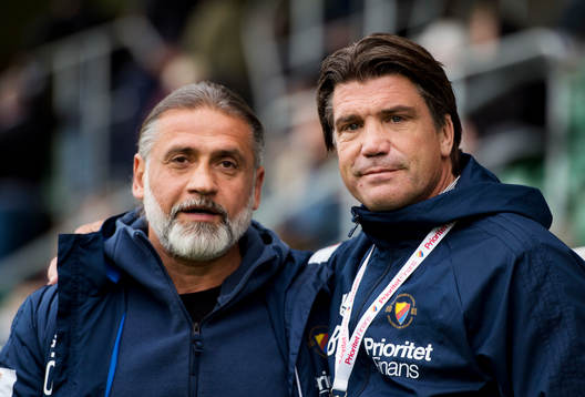Djurgårdens tränare Özcan Melkemichel och sportchef