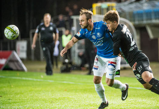 Trelleborgs Robin Jacobsson mot Varbergs Joel Palmqvist