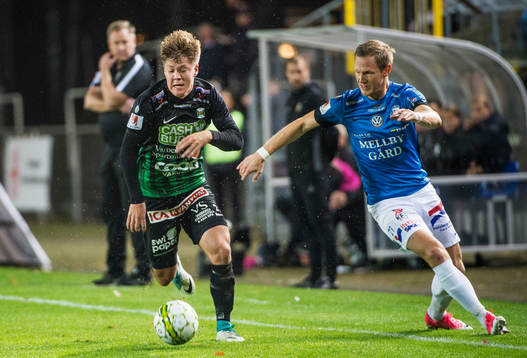 Varbergs Joel Palmqvist mot Trelleborgs Magnus Andersson
