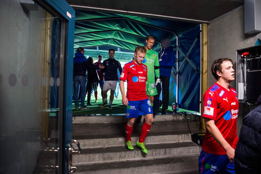 Helsingborgs Andreas Landgren och målvakt Pär Hansson