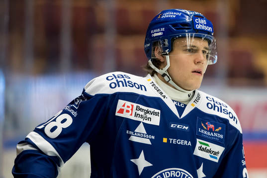 Leksands William Wikman  i ishockeymatchen innan