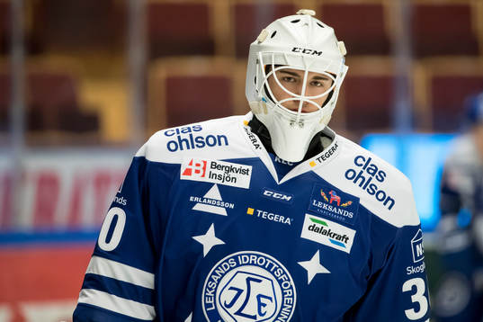 Leksands David Otter innan ishockeymatchen i