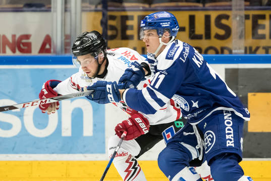 Vita Hästens Douglas Lögdal och Leksands Martin Karlsson