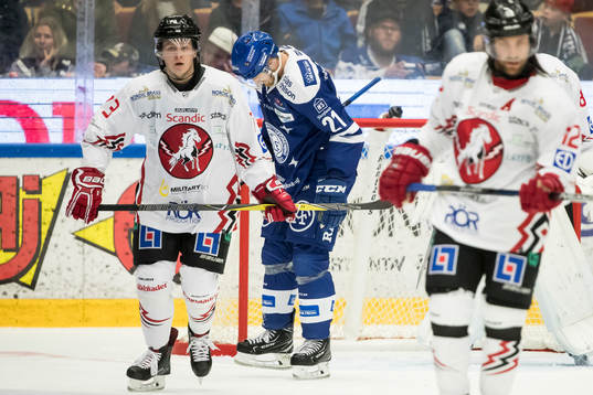 Leksands Mattias Ritola deppar i ishockeymatchen i