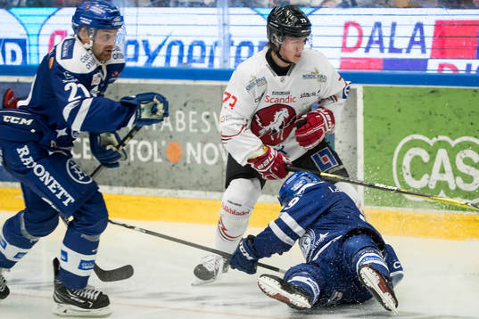 Leksands Mattias Ritola och Vita Hästens Victor Lindmanoch