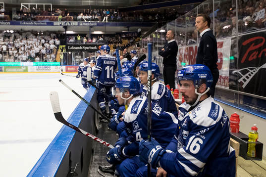 Leksands  assisterande tränare Örjan Lindmark och