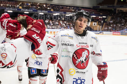 Vita Hästens Rickard Palmberg jublar