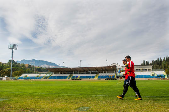 Goalkeeper Sten Michael Grytebust and goalkeeper Rune