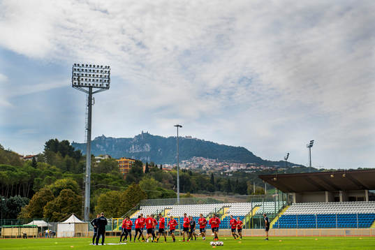 General view of Stadio Olimpico di Serravalle