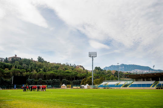 General view of Stadio Olimpico di Serravalle