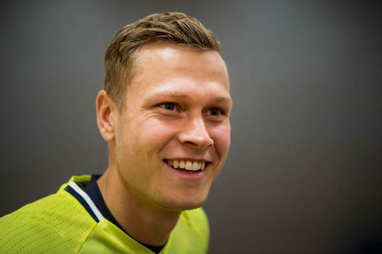 Viktor Claesson i mixed zone