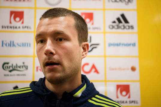 Jakob Johansson i mixed zone
