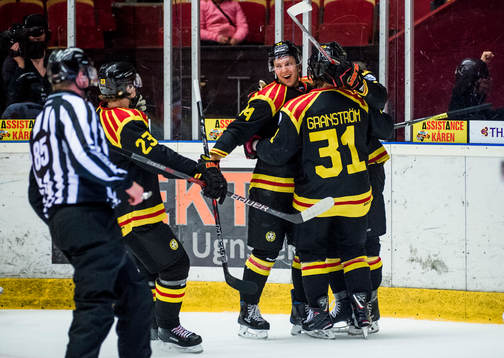 Brynäs Jacob Blomqvist jublar