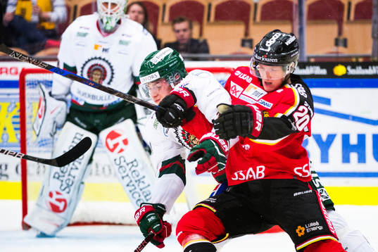 Frölundas Lias Andersson och Luleås Gustav Rydahl