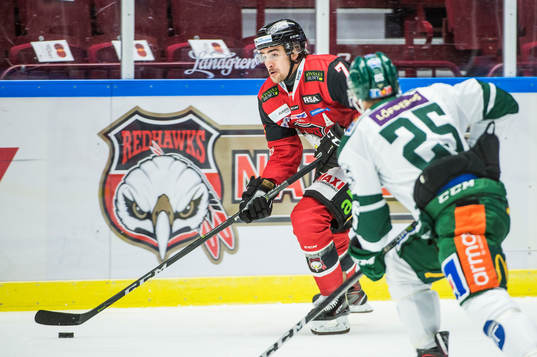 Malmö Redhawks Nils Andersson mot Färjestads Martin