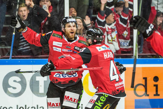 Malmö Redhawks Frederik Storm jublar