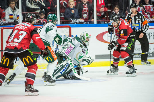 Malmö Redhawks Frederik Storm slår in 3-2 i sudden death