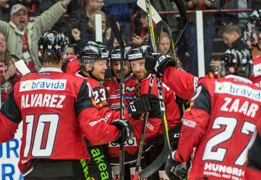 Malmö Redhawks Frederik Storm jublar