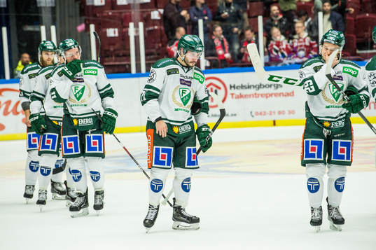 Färjestads Joakim Nygård, Jesse Virtanen och Oskar Steen