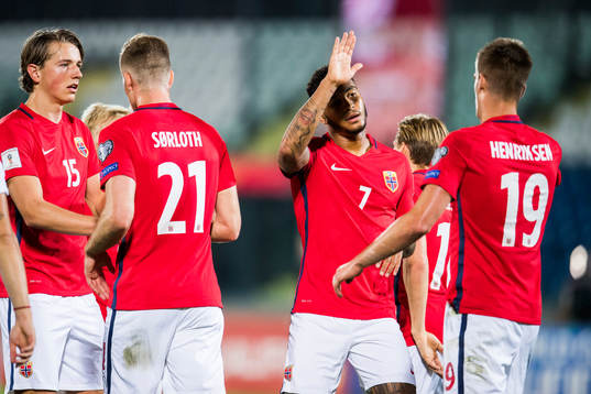 Sander Berge, Alexander Sørloth, Joshua King and Markus
