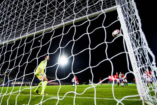 Mohamed Elyounoussi of Norway scores 4-0