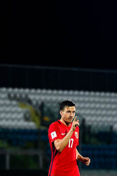 Martin Linnes of Norway celebrates 8-0