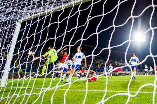Joshua King of Norway scores 3-0