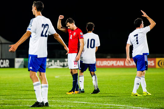 Ole Kristian Selnæs of Norway celebrates
