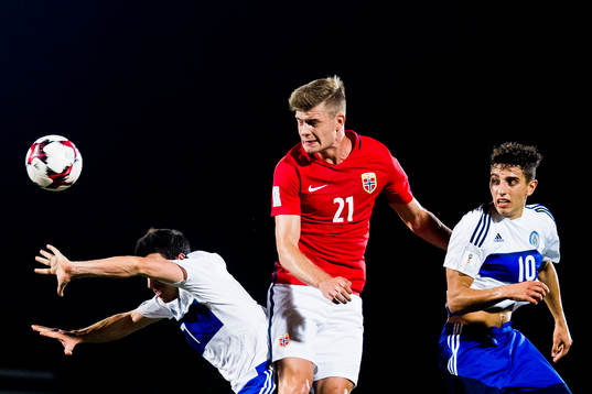 Alex Gasperoni of San Marino, Alexander Sørloth of Norway