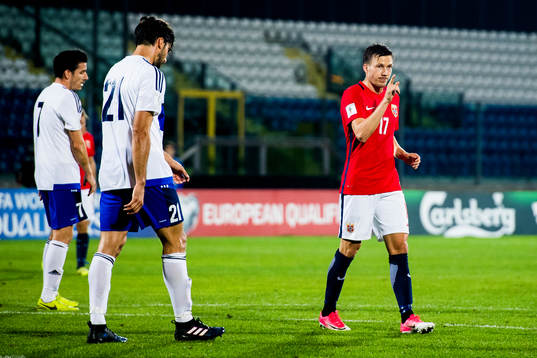 Martin Linnes of Norway celebrates